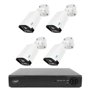 NVR PNI House IP716 videovalvepakett ja 4 PNI IP125 kaamerat IP-ga, 5MP