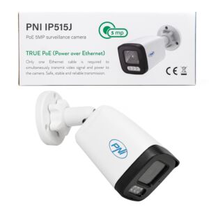 Videovalvekaamera PNI IP515J POE, kuul 5MP, 2,8mm, välitingimustes, valge