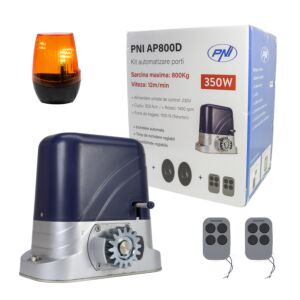 PNI AP800D väravaautomaatika komplekt, mootor, fotoelemendid, pult, lamp, 230V, 1100 N ja 800KG liugvärav