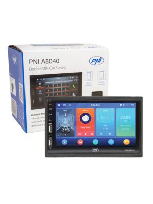 Auto multimeediumipleier PNI A8040 operatsioonisüsteemiga Android 13, 2 GB DDR3/ROM 32 GB, 7 tolli ekraan, CarPlay, Android Auto, 2 x USB, BT