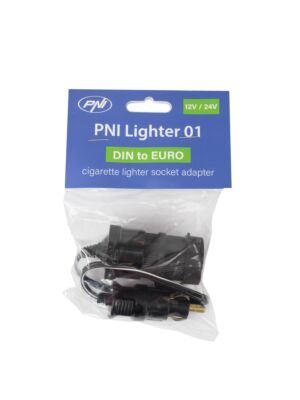 DIN-adapter EURO PNI Lighter 01 sigaretisüütaja pistikupessa koos pikendusjuhtmega